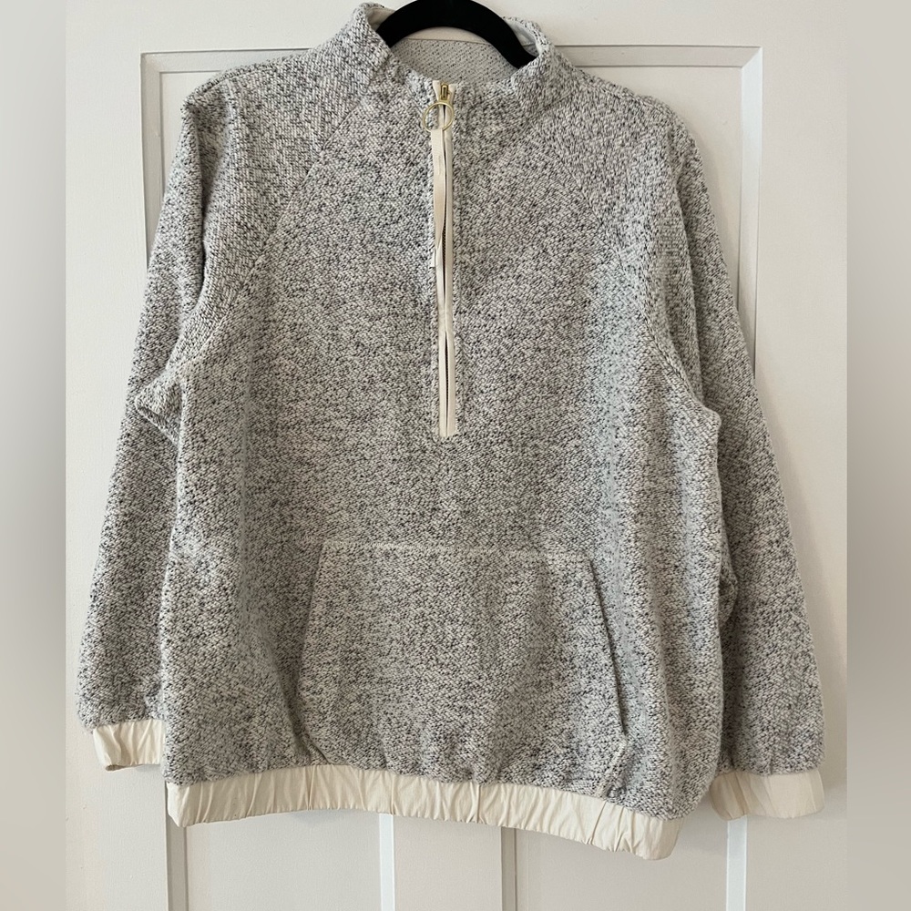 Varley White and Black Textured Knit